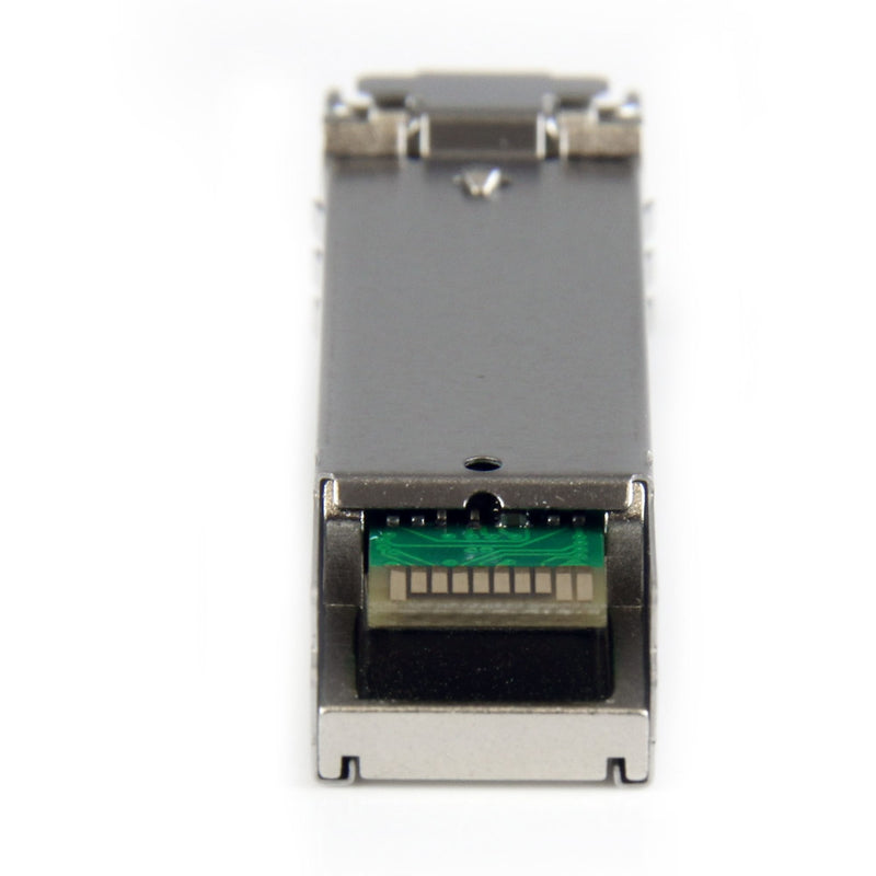 Detailed view of SFP module electrical interface and edge connector