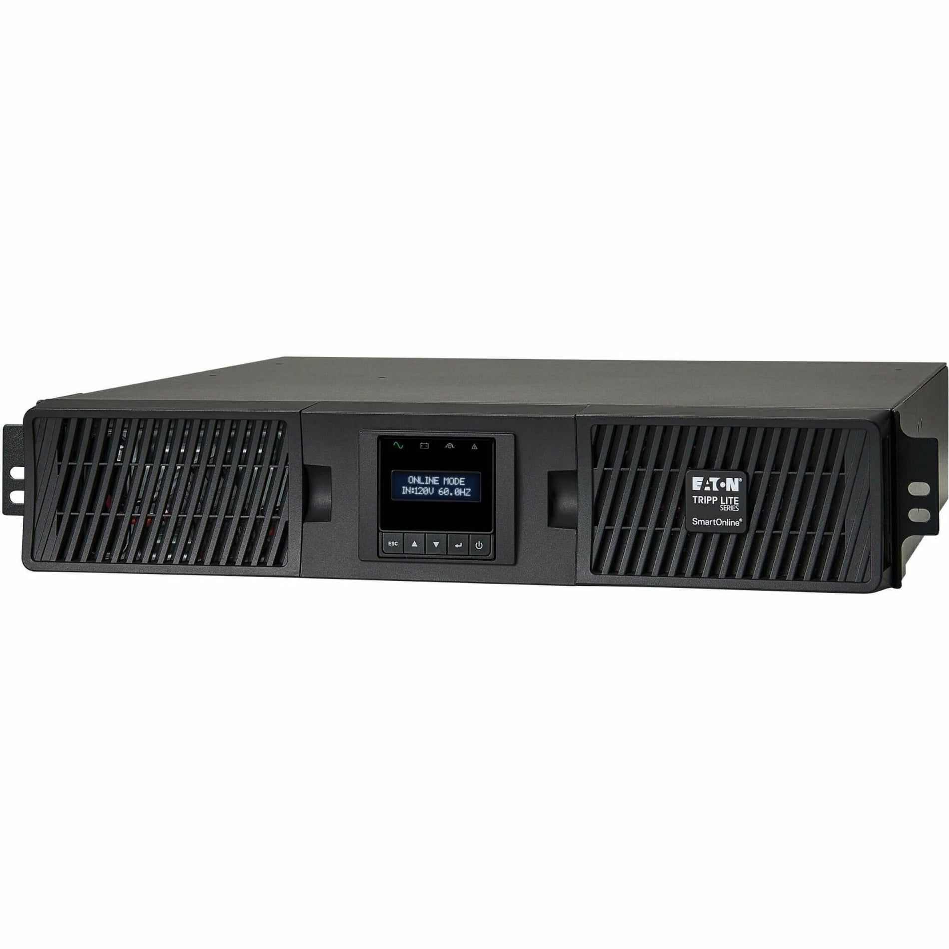 تريپ لايت SU2200RTXLCD2U سمارت أونلاين 2200VA برج/قابل للتجميع على الرف UPS، 1800W، شاشة LCD