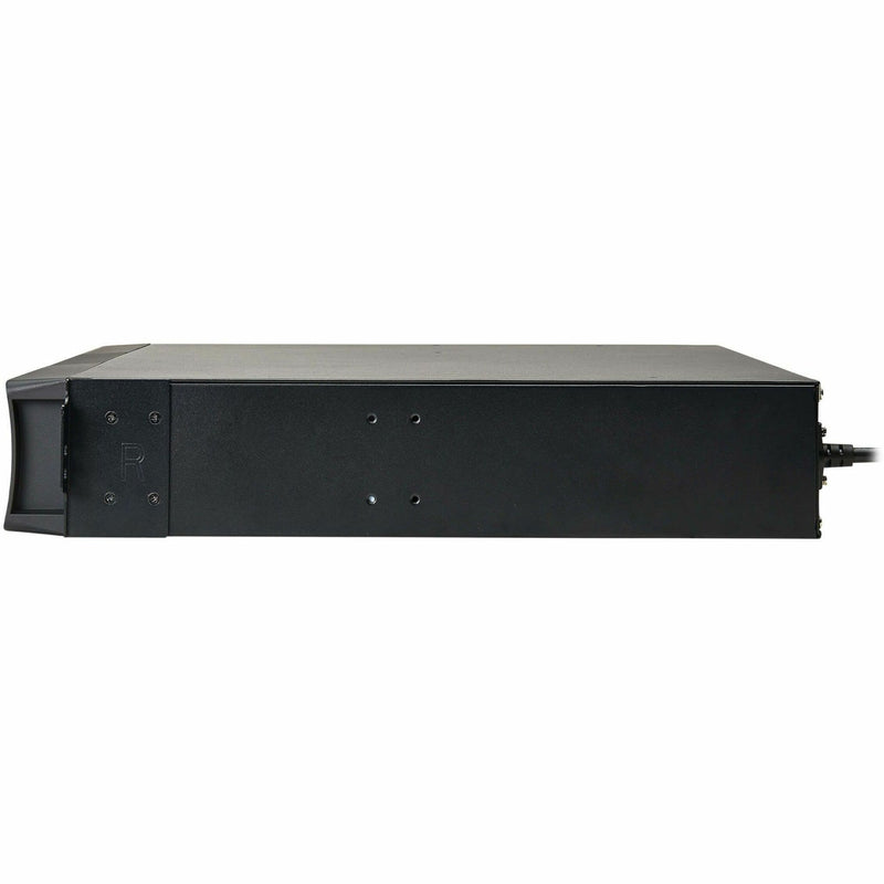 Side view of Tripp Lite SU1000RTXLCD2U UPS showing compact profile and mounting points