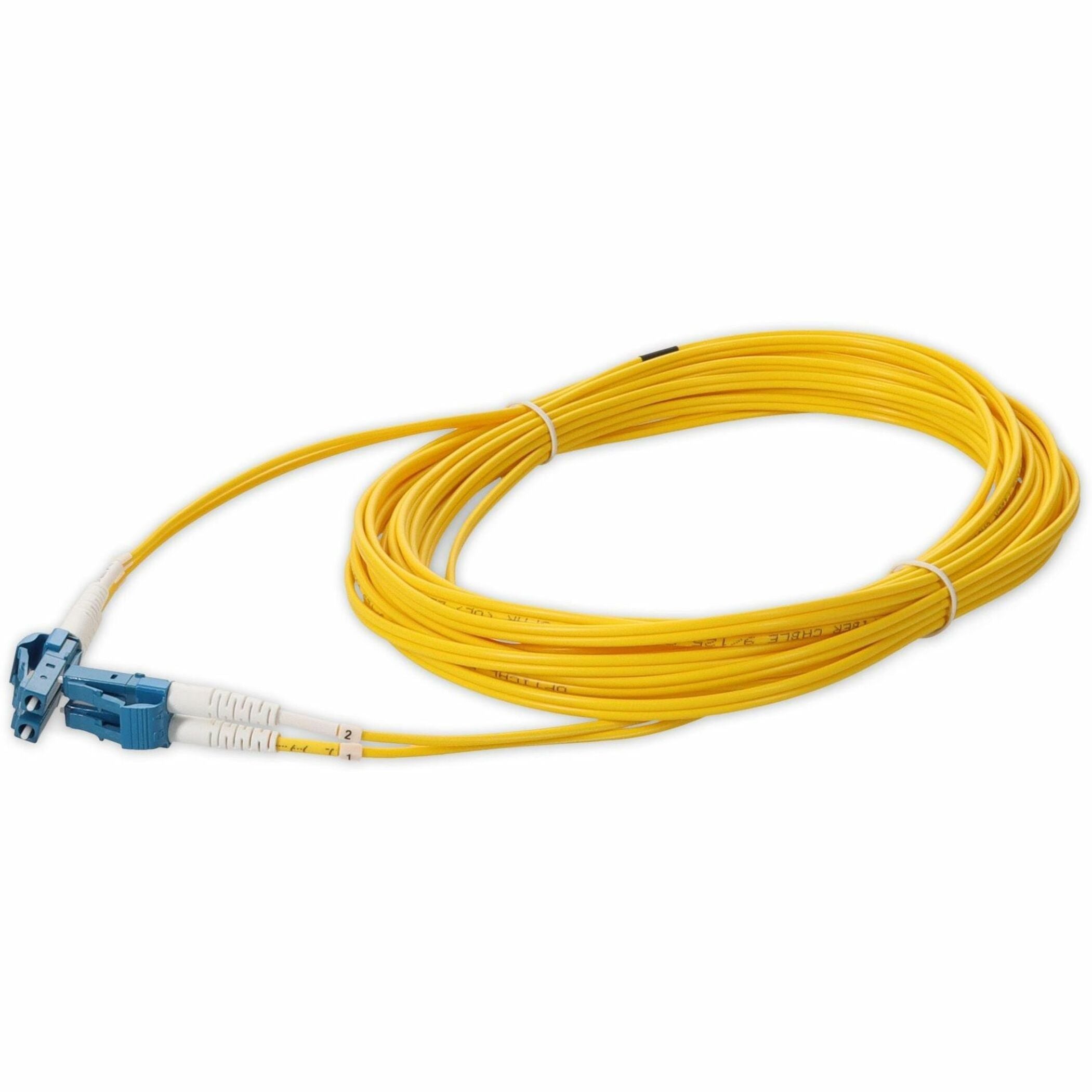 AddOn ADD-LC-LC-1M9SMF 1m Single-Mode Fiber Optic LC/LC Duplex Cable Riser Rated Yellow