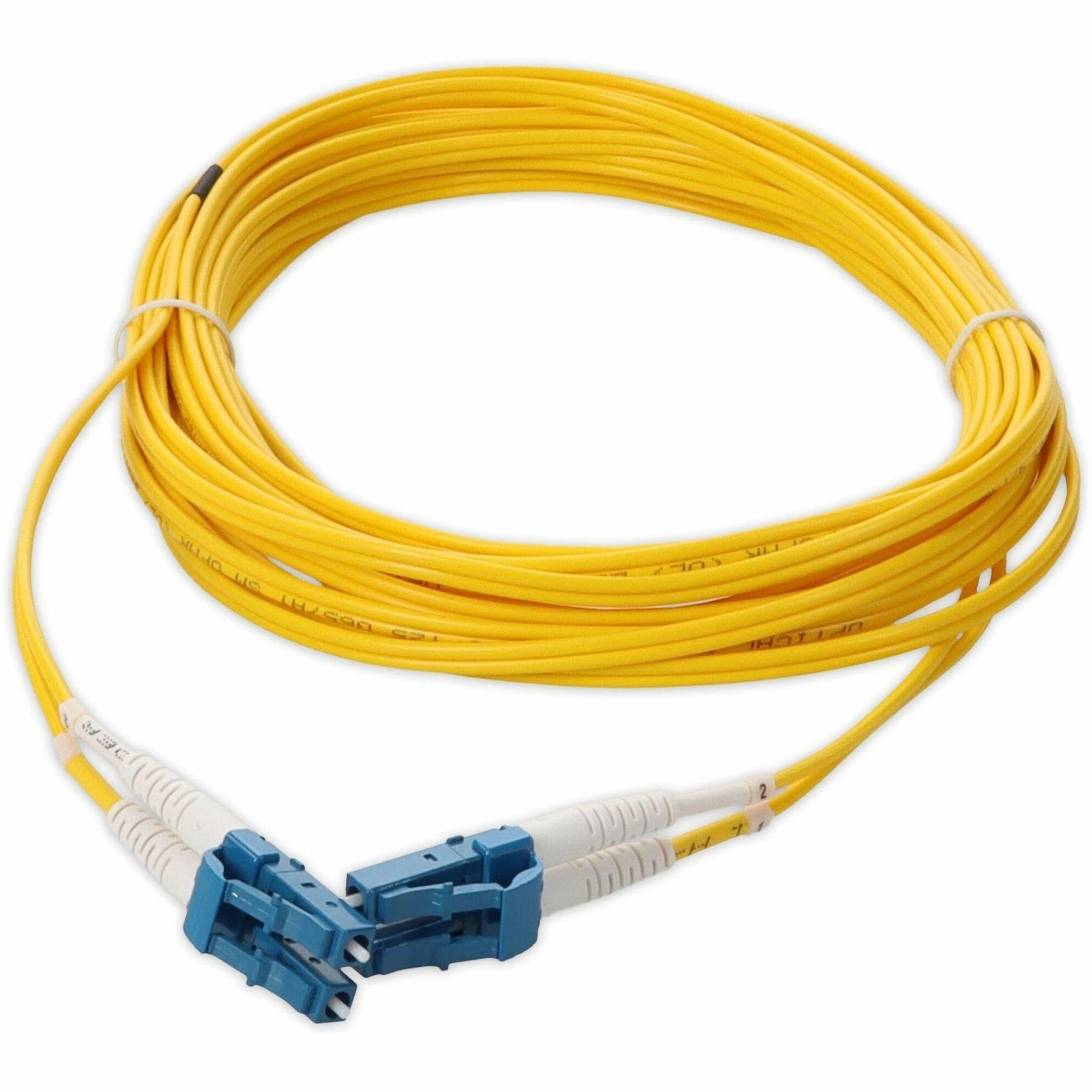 AddOn ADD-LC-LC-10M9SMF 10m Single-Mode Fiber Optic LC/LC OS1 Yellow Patch Cable 32.81 ft Length  AddOn ADD-LC-LC-10M9SMF 10m Fibre Optique Monomode LC/LC OS1 Câble de Raccordement Jaune Longueur de 32.81 ft