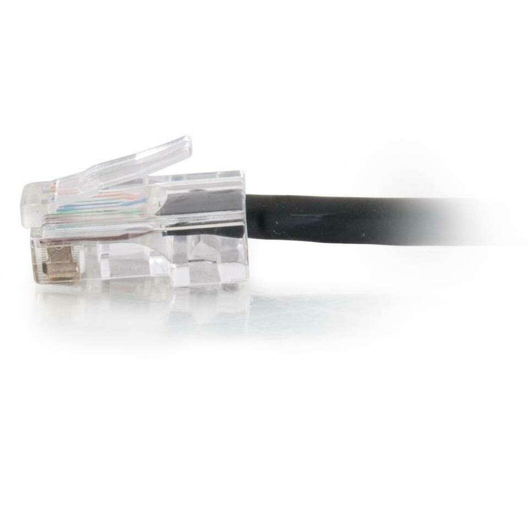 C2G 15263 100 ft Cat5e Non Booted Plenum UTP Unshielded Network Patch Cable, Black