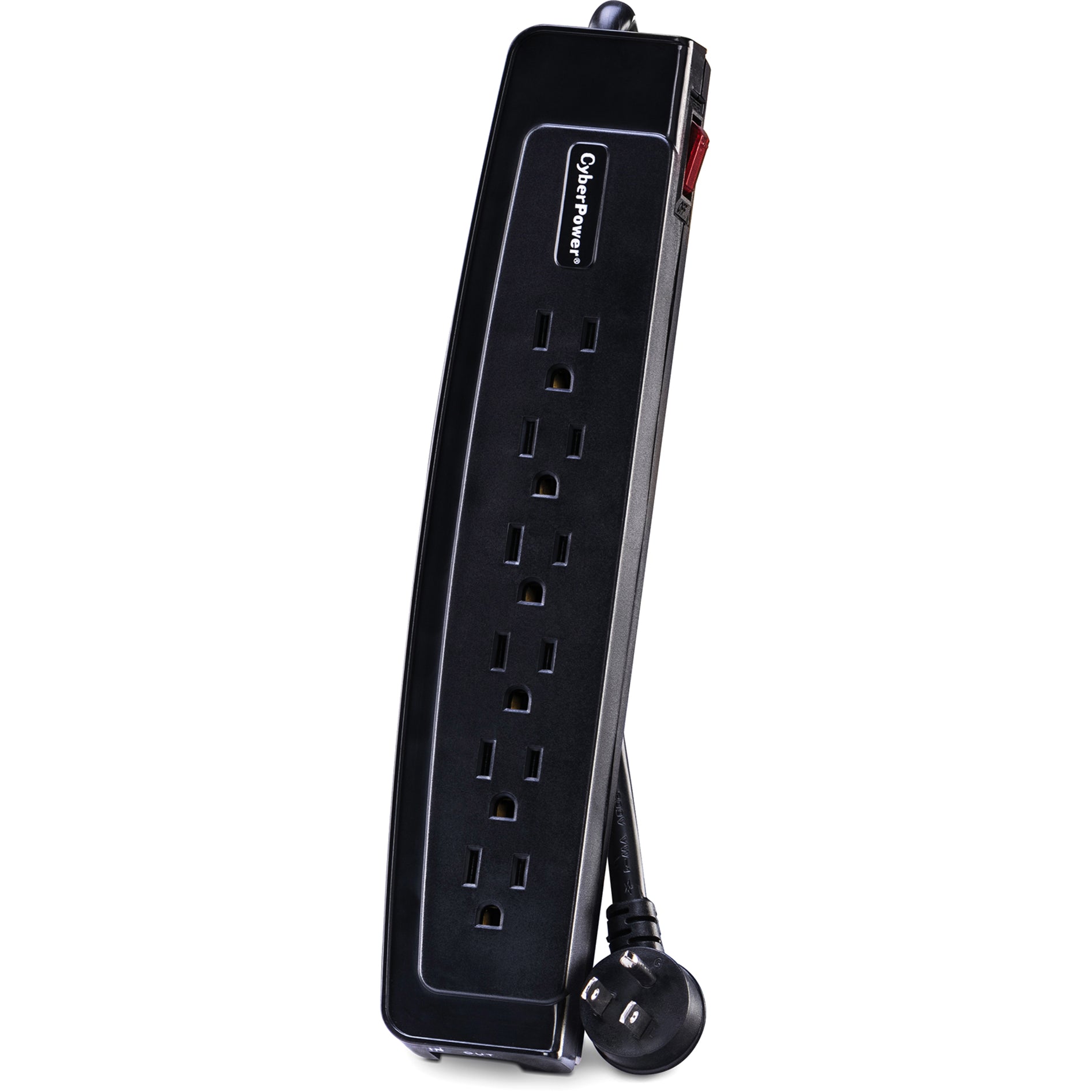 CyberPower CSP606T Professional 6-Outlets Surge Suppressor 6FT Cord and TEL, 1350 J