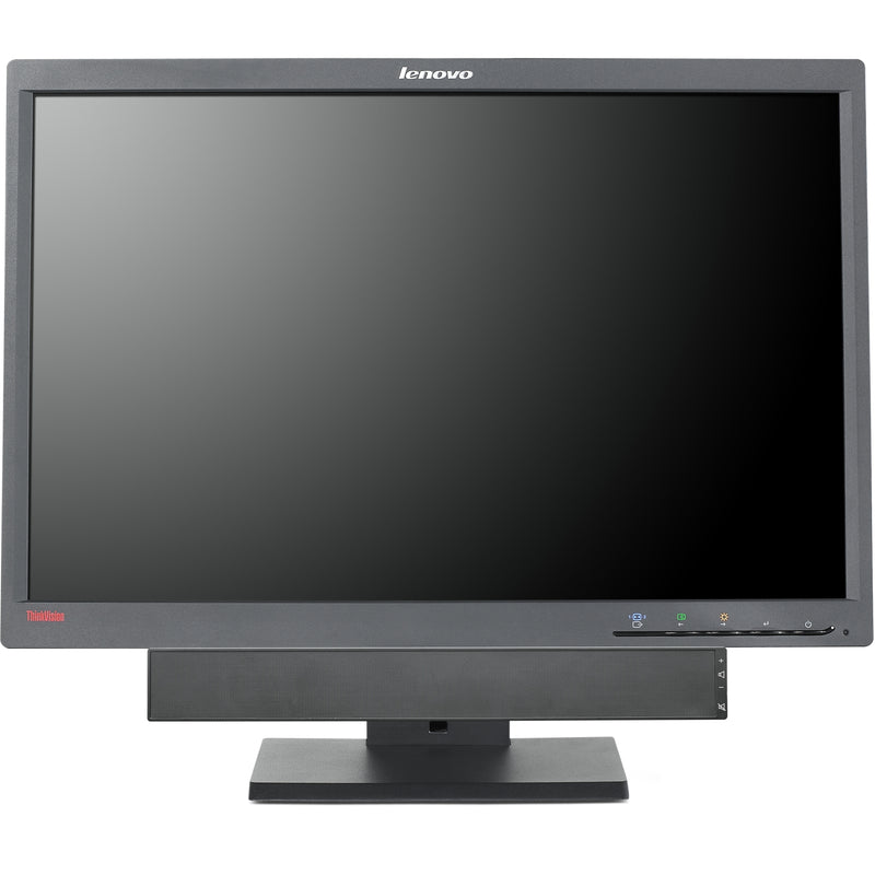 Lenovo ThinkVision monitor with integrated soundbar mounted below screen