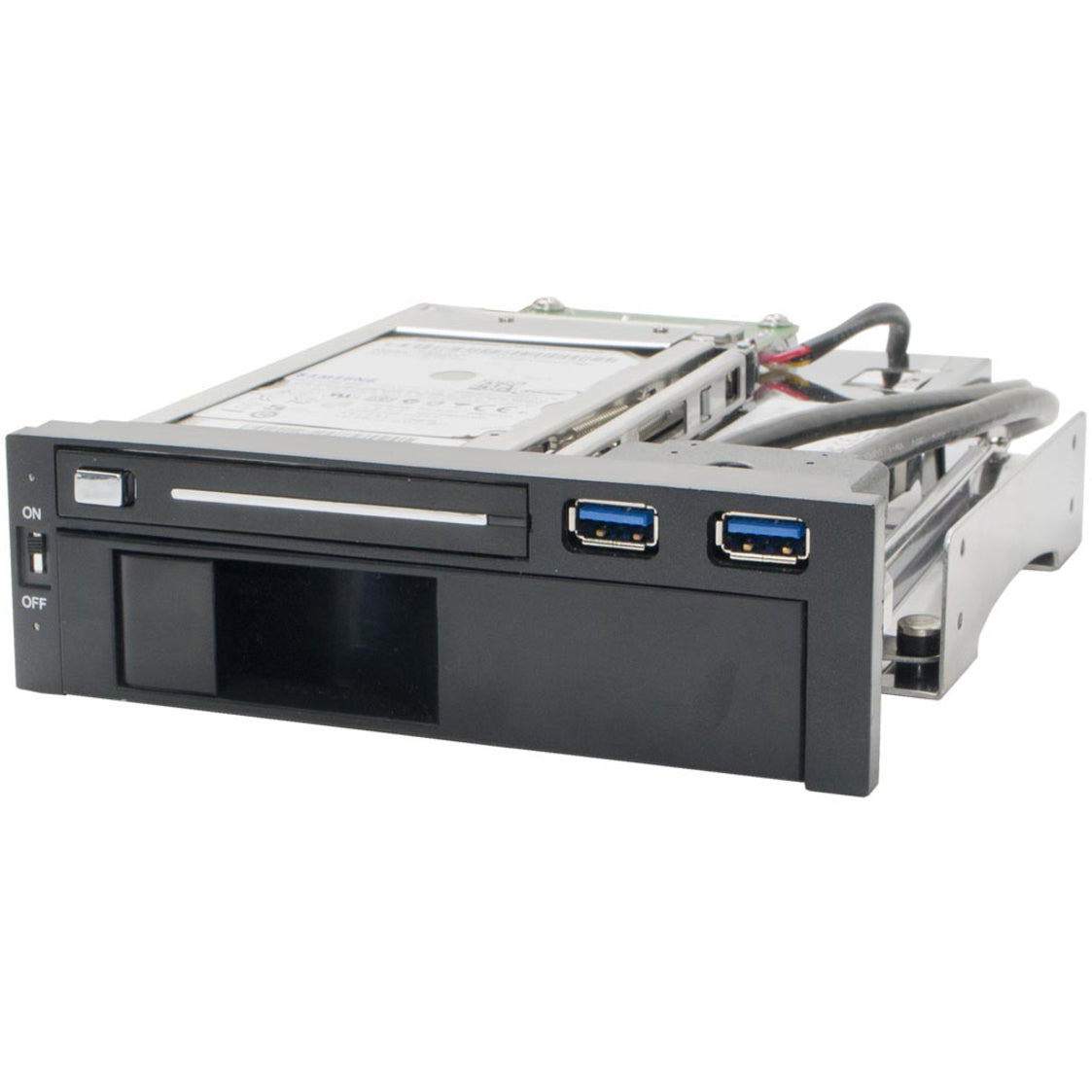 SYBA Multimedia SY-MRA55006 5.25 Dual Bay Mobile Rack for both 2.5" and 3.25" SATA HDD, USB 3.0, 1 Year Warranty