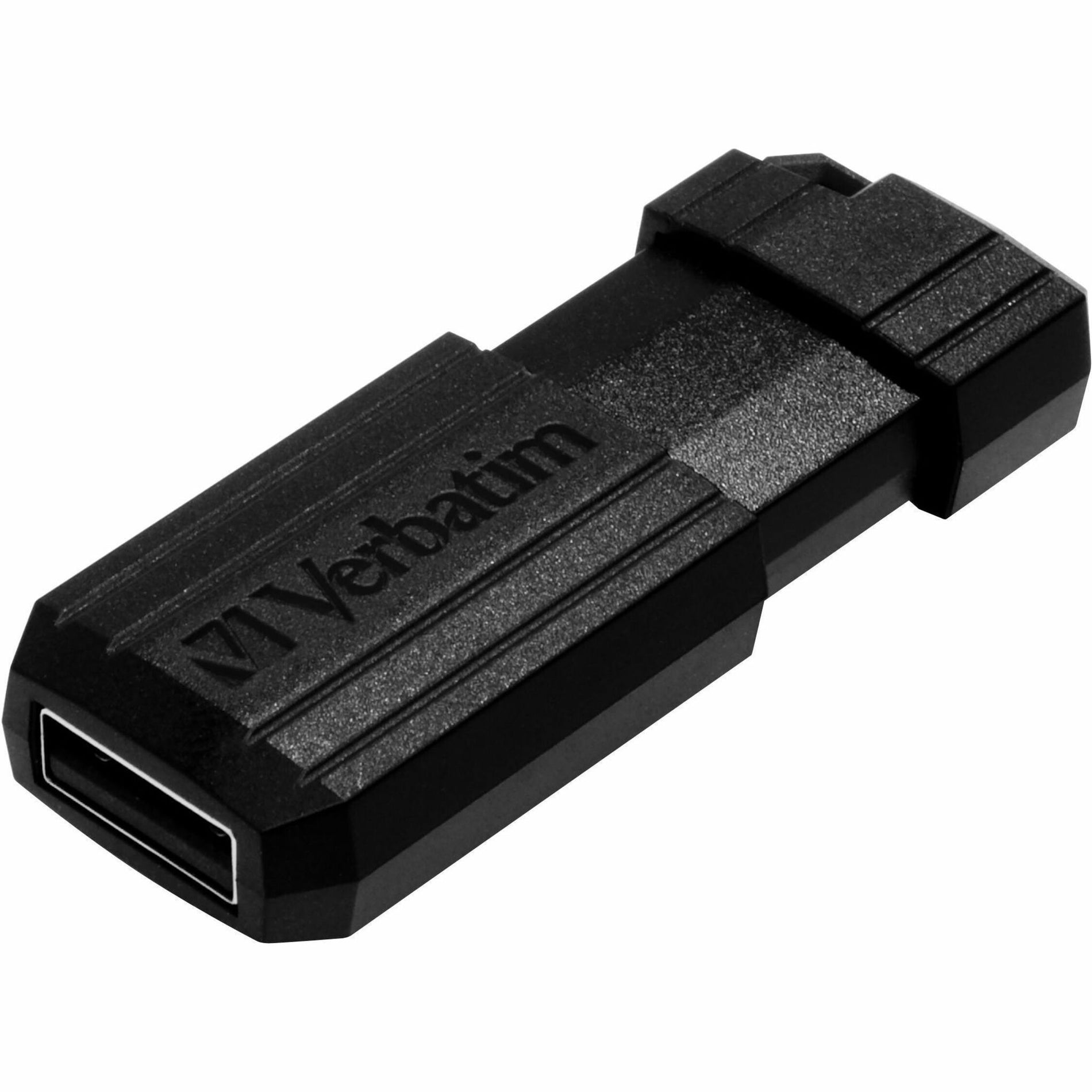 Microban 49063 PinStripe USB Flash Drive, 16GB, Black