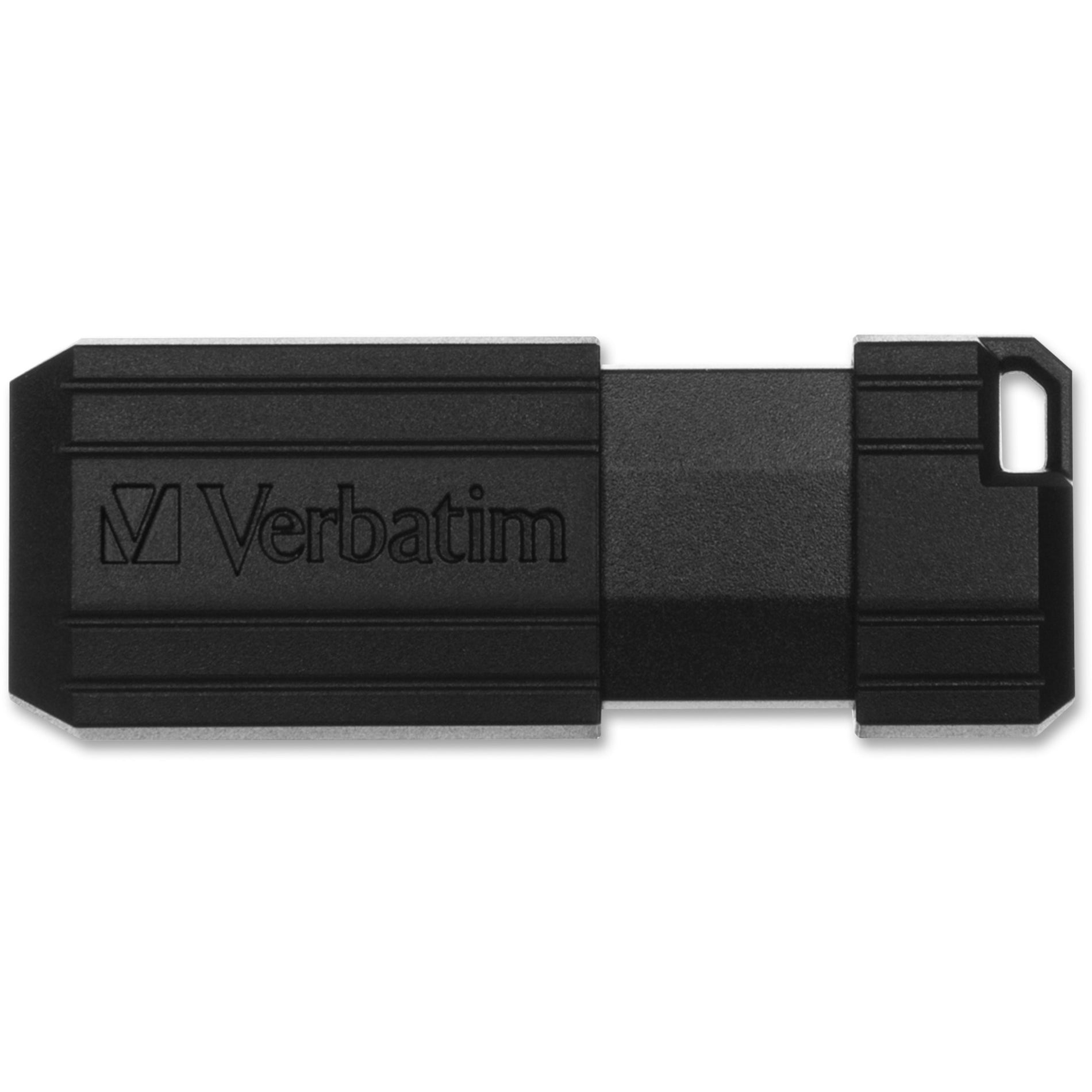 Microban 49063 PinStripe USB Flash Drive, 16GB, Black