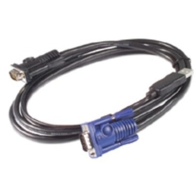 Side view of APC KVM USB cable showing connector detail and cable length-alternate-image2