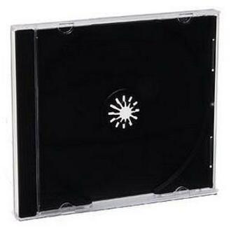 Single black Verbatim CD/DVD jewel case with transparent cover and black interior tray-alternate-image1