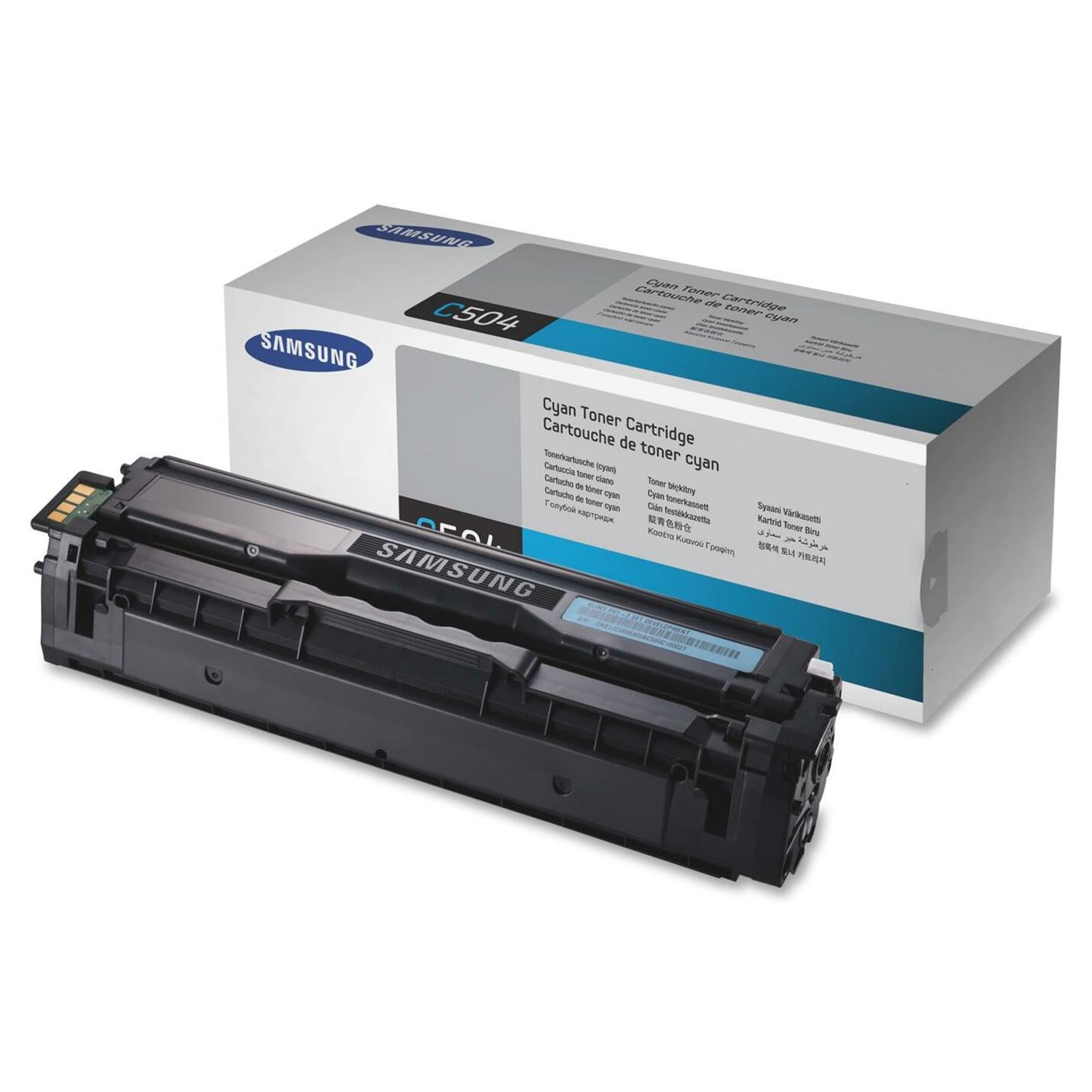 Samsung CLT-C504S Cyan Toner Cartridge, 1800 Page Yield, Compatible with CLP-470/475 CLX-4170 Printers, Laser Print Technology - CLT-C504S (Lifetime Warranty)