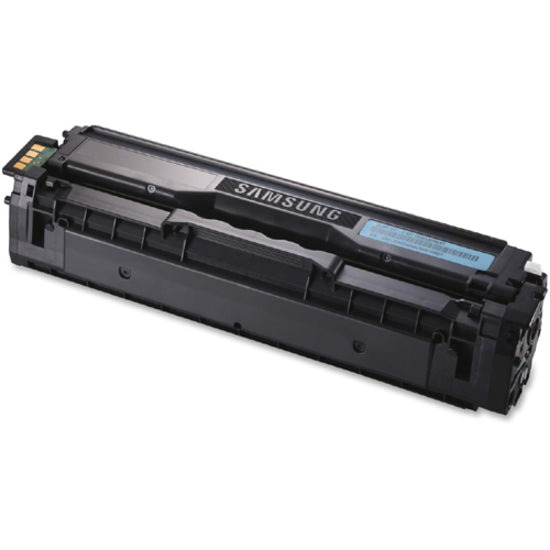 Close-up view of Samsung CLT-C504S cyan toner cartridge design-alternate-image3