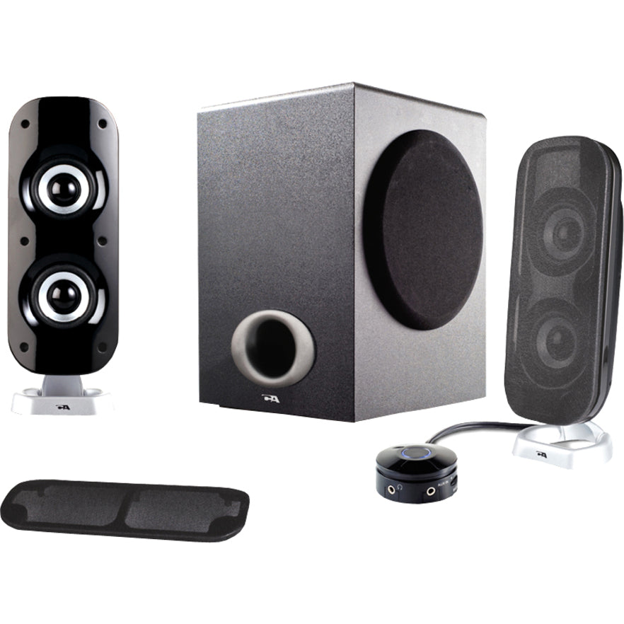 Cyber Acoustics CA-3810 2.1 Speaker System, 40W RMS, LED Indicator, Bass Adjustment