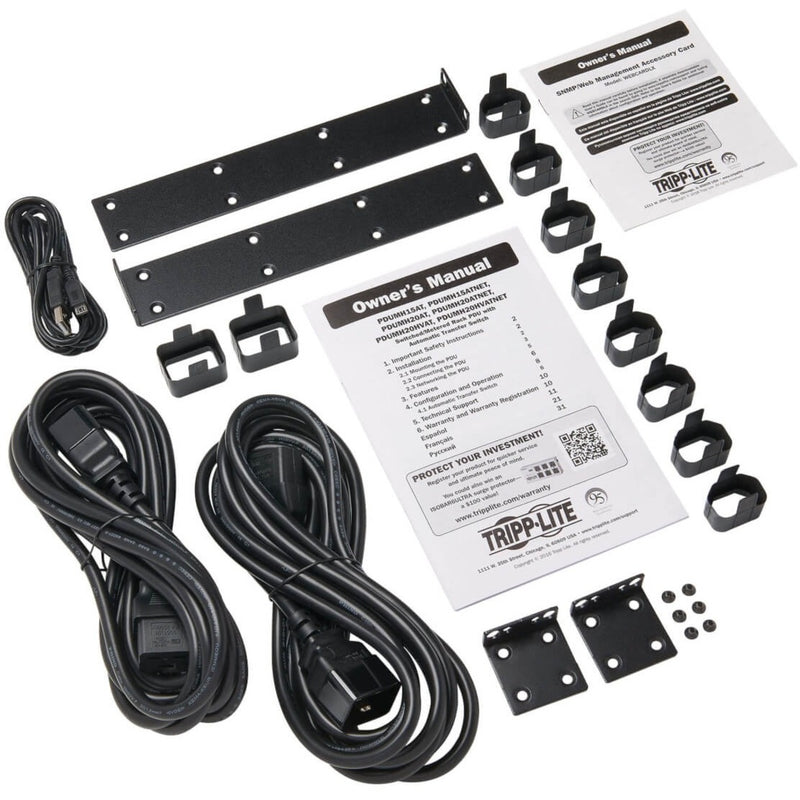 Complete set of PDU accessories and installation components