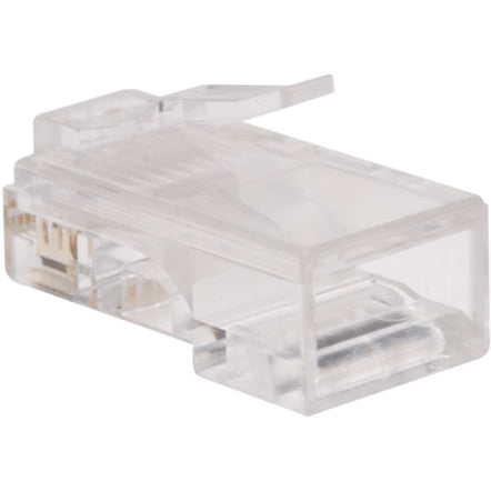 Profile view of RJ45 connector showing installation-friendly features