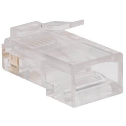 Tripp Lite N030-100 Conector de Red Cat.5e Paquete de 100 Enchufes RJ45 para Cable Cat5e de Conductor Sólido/Flexible de 4 pares