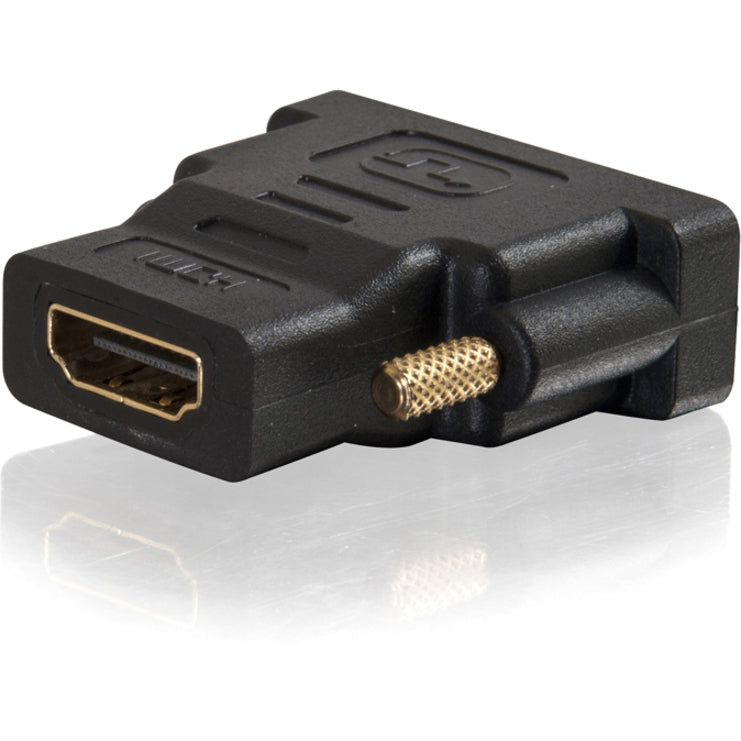 C2G 40746 ความเร็ว DVI-D ตัวผู้ เป็น HDMI ตัวเมีย อะแดปเตอร์ inline เคลือบทอง สีดำ