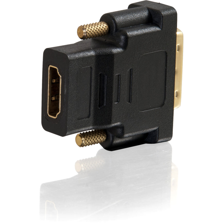 C2G 40746 ความเร็ว DVI-D ตัวผู้ เป็น HDMI ตัวเมีย อะแดปเตอร์ inline เคลือบทอง สีดำ