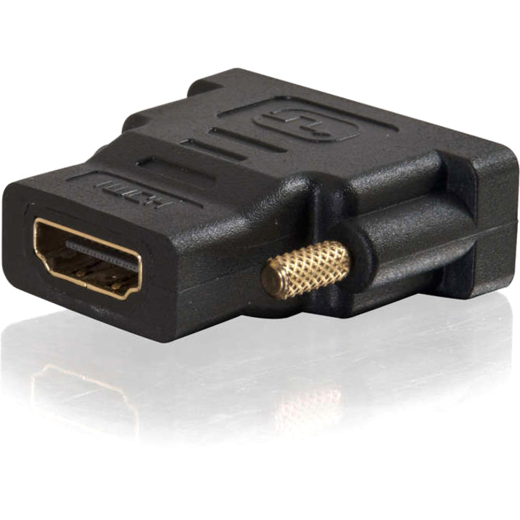 C2G 40746 ความเร็ว DVI-D ตัวผู้ เป็น HDMI ตัวเมีย อะแดปเตอร์ inline เคลือบทอง สีดำ