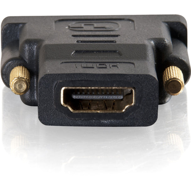 C2G 40746 ความเร็ว DVI-D ตัวผู้ เป็น HDMI ตัวเมีย อะแดปเตอร์ inline เคลือบทอง สีดำ