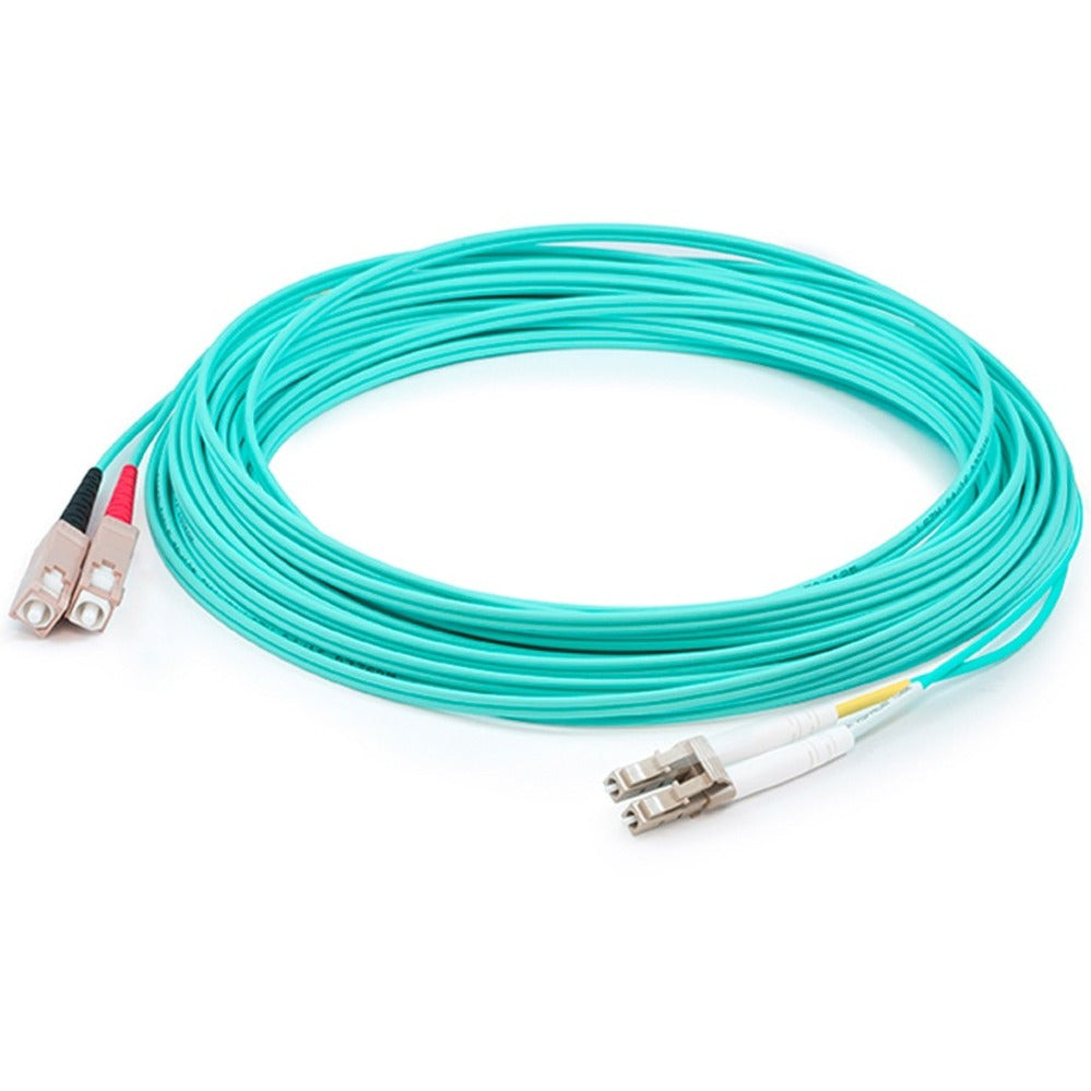 AddOn ADD-SC-LC-2M5OM3 2m Fiber Optic Patch Cable, 10GB LOMM, OM3, Aqua