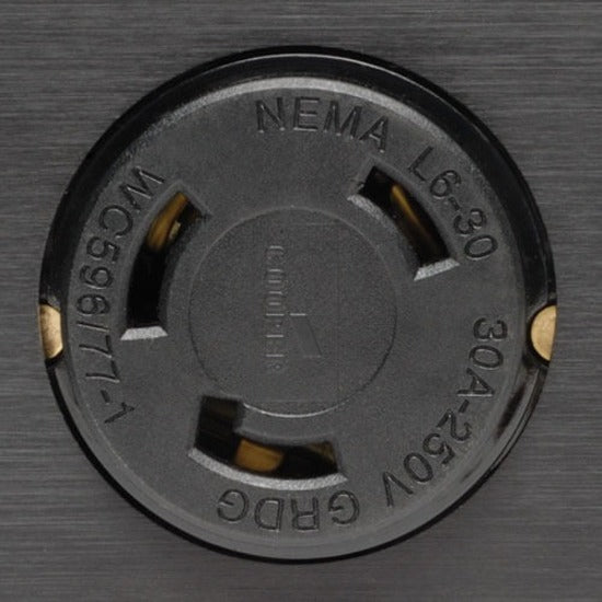 Close-up of NEMA L6-30 outlet