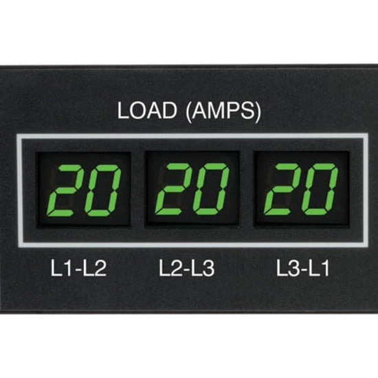 Digital LED display showing amperage readings for three power phases-alternate-image3