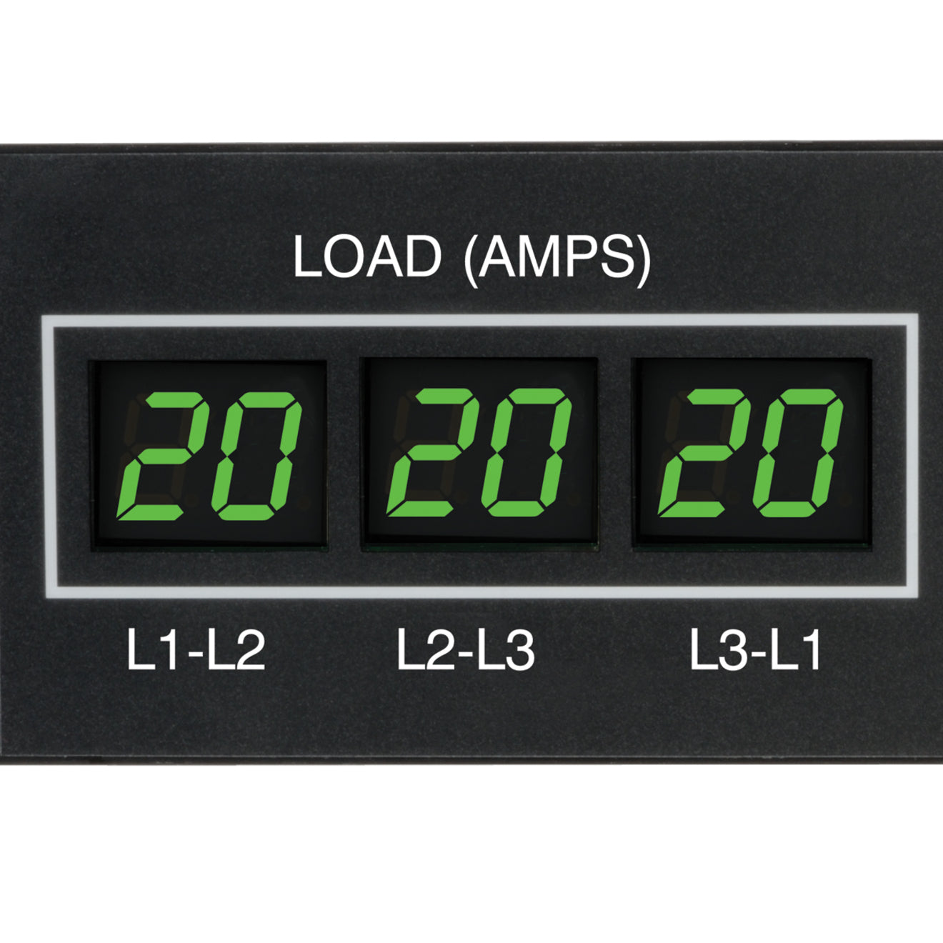 Detailed view of LED load monitoring display showing amperage readings-alternate-image11