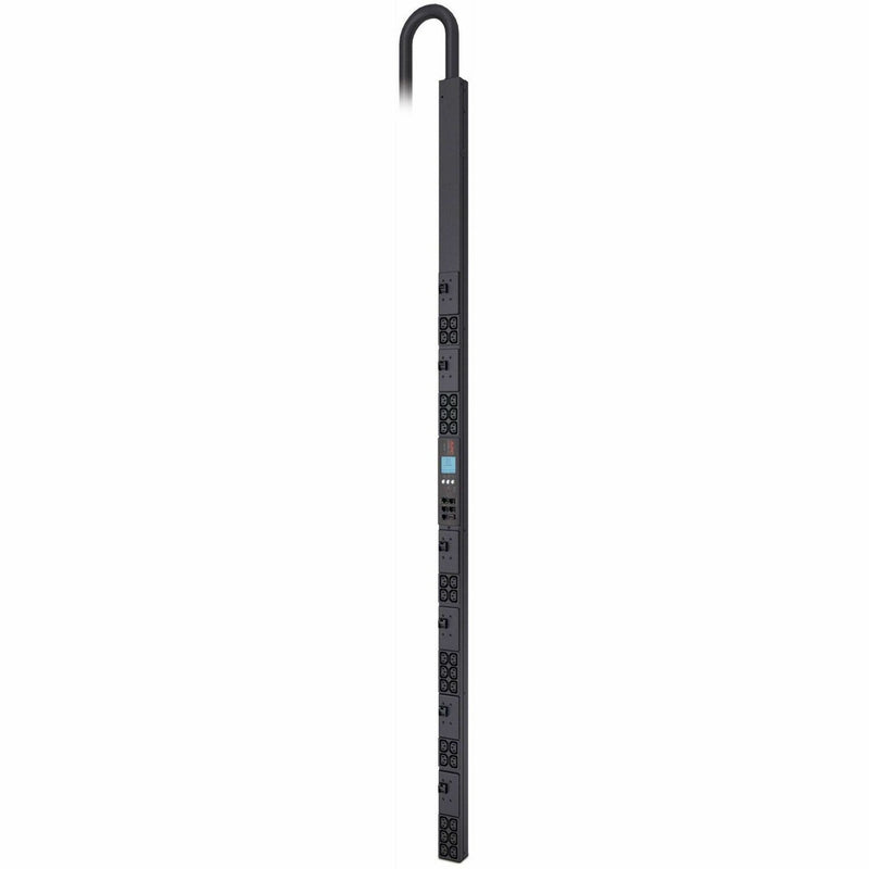 Full-length view of APC Rack PDU 2G showing vertical array of C13 outlets and mounting bracket