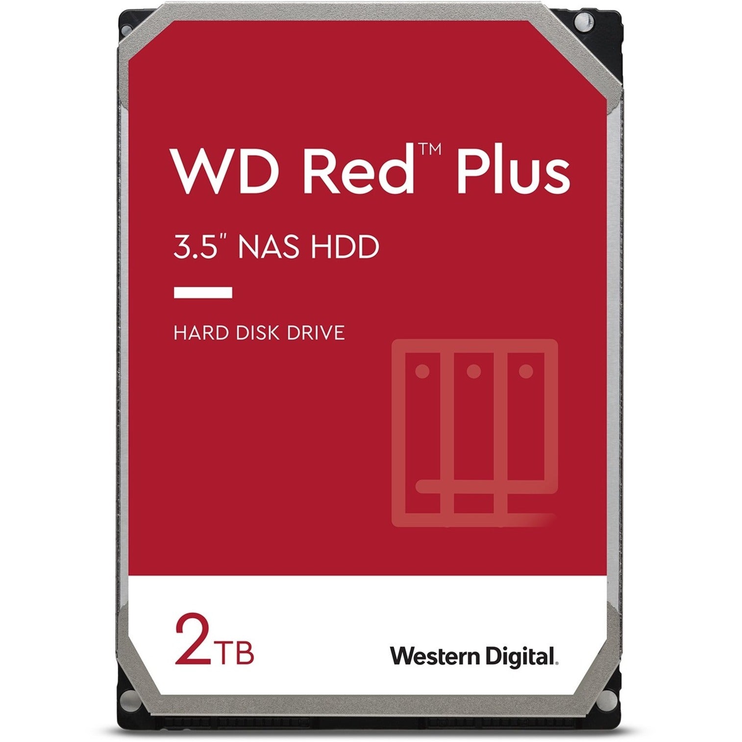 Western Digital WD20EFRX Red Plus 2TB NAS Hard Drive, 3 Year Warranty, Low Power Consumption