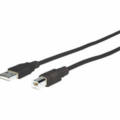 व्यापक USB2-AA-15ST USB 2.0 A से A केबल 15 फीट उच्च गति डेटा स्थानांतरण तनाव राहत ढाला काला