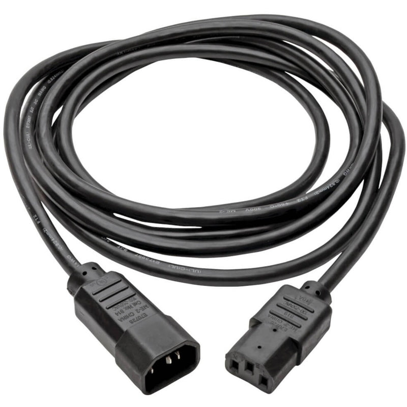 Full length view of Tripp Lite P004-010 10-foot power cord with connectors