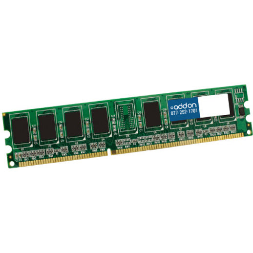 AddOn 4GB DDR3 1600MHz desktop RAM module showing green PCB with black memory chips and AddOn branding-alternate-image1