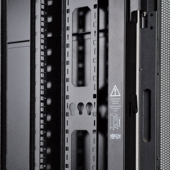 Detailed view of rail management system and mounting points