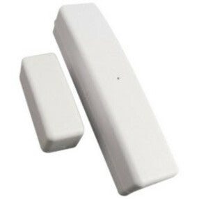 White slim-profile ELK door and window sensor showing main unit and magnetic contact piece-alternate-image1