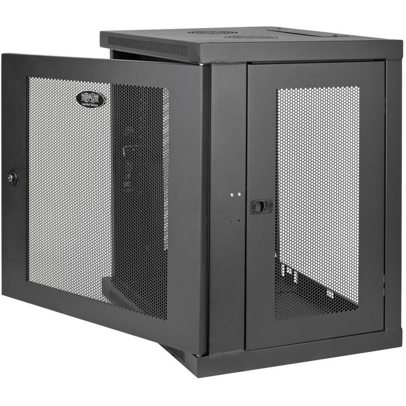 View of SRW12U cabinet highlighting security features and access points