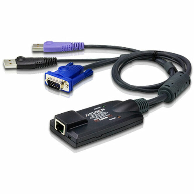 Cable Adaptador KVM USB Virtual Media ATEN KA7177 con Lector de Tarjeta Inteligente (Módulo de CPU) Cumple con TAA