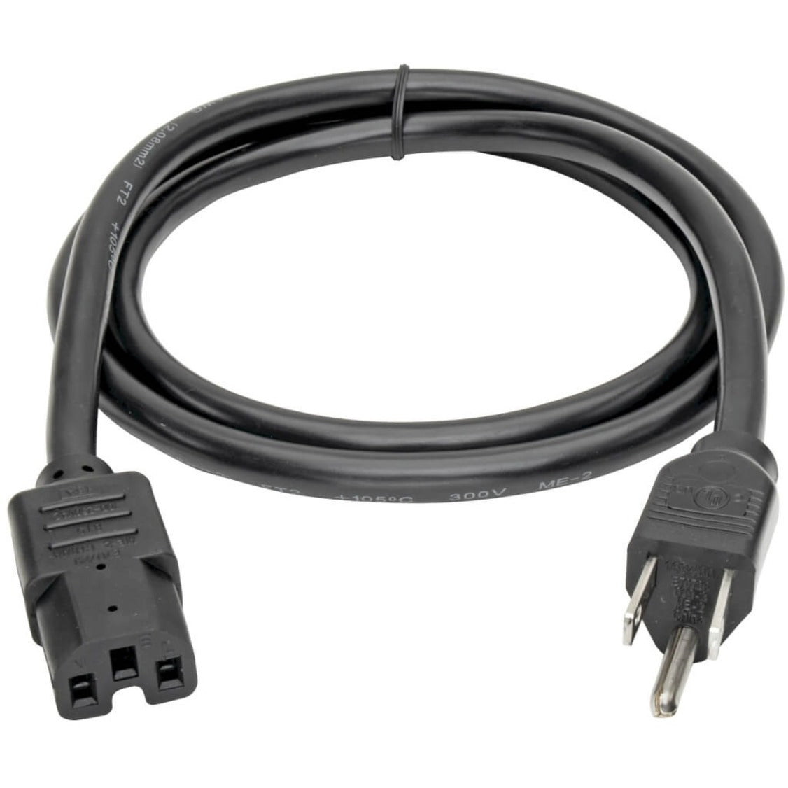 Tripp Lite P019-004 4-ft. Heavy Duty 14AWG Power Cord, 5-15P to C15