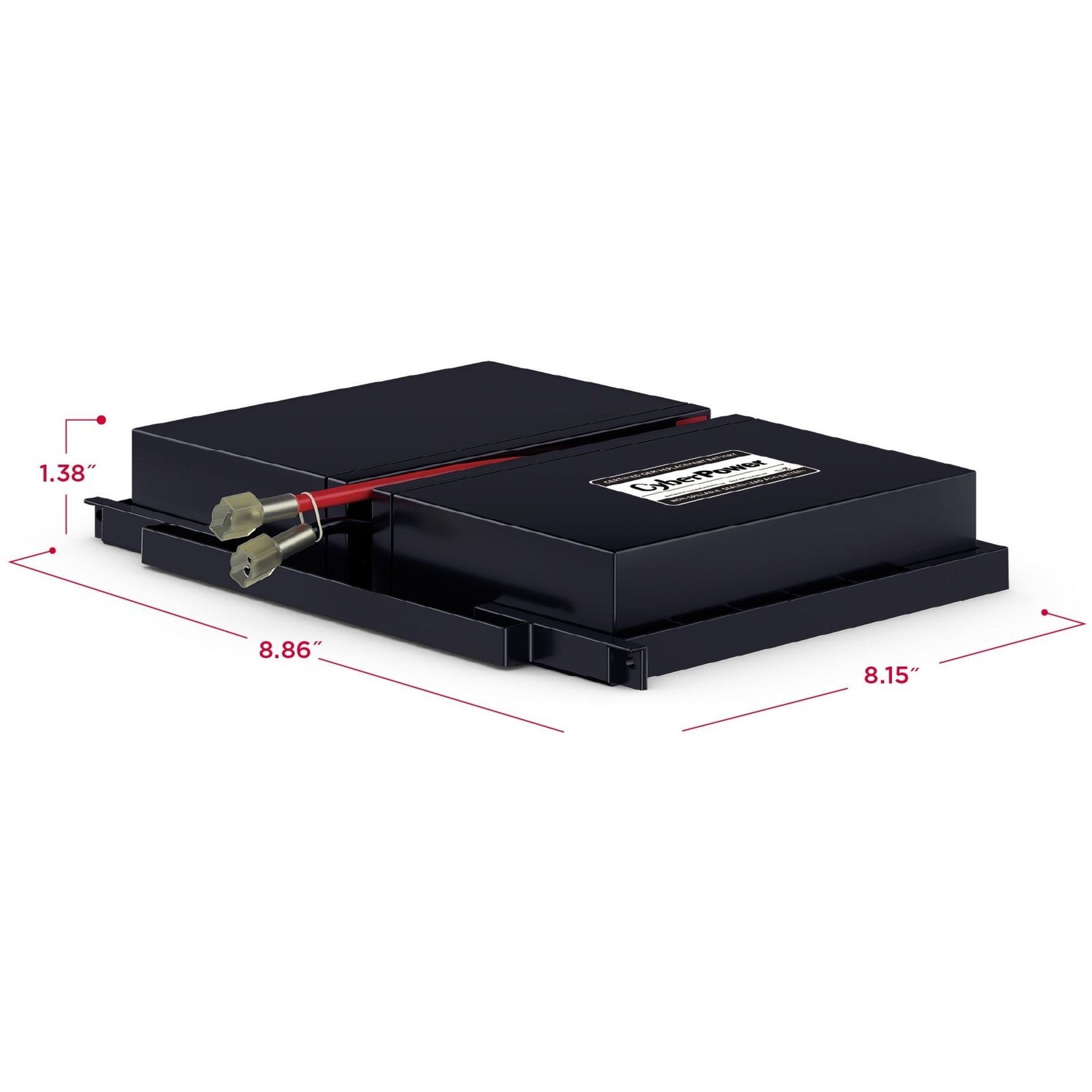 Dimensional diagram of CyberPower RB0670X2 showing exact measurements and specifications-alternate-image5