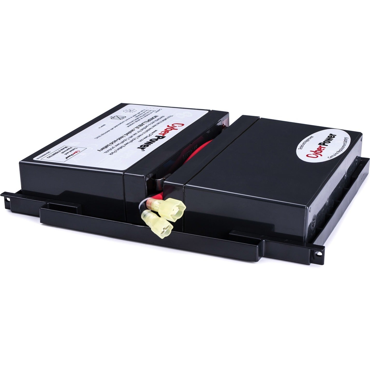 CyberPower RB0670X2 UPS replacement battery cartridge showing dual battery configuration with connecting cables-alternate-image1