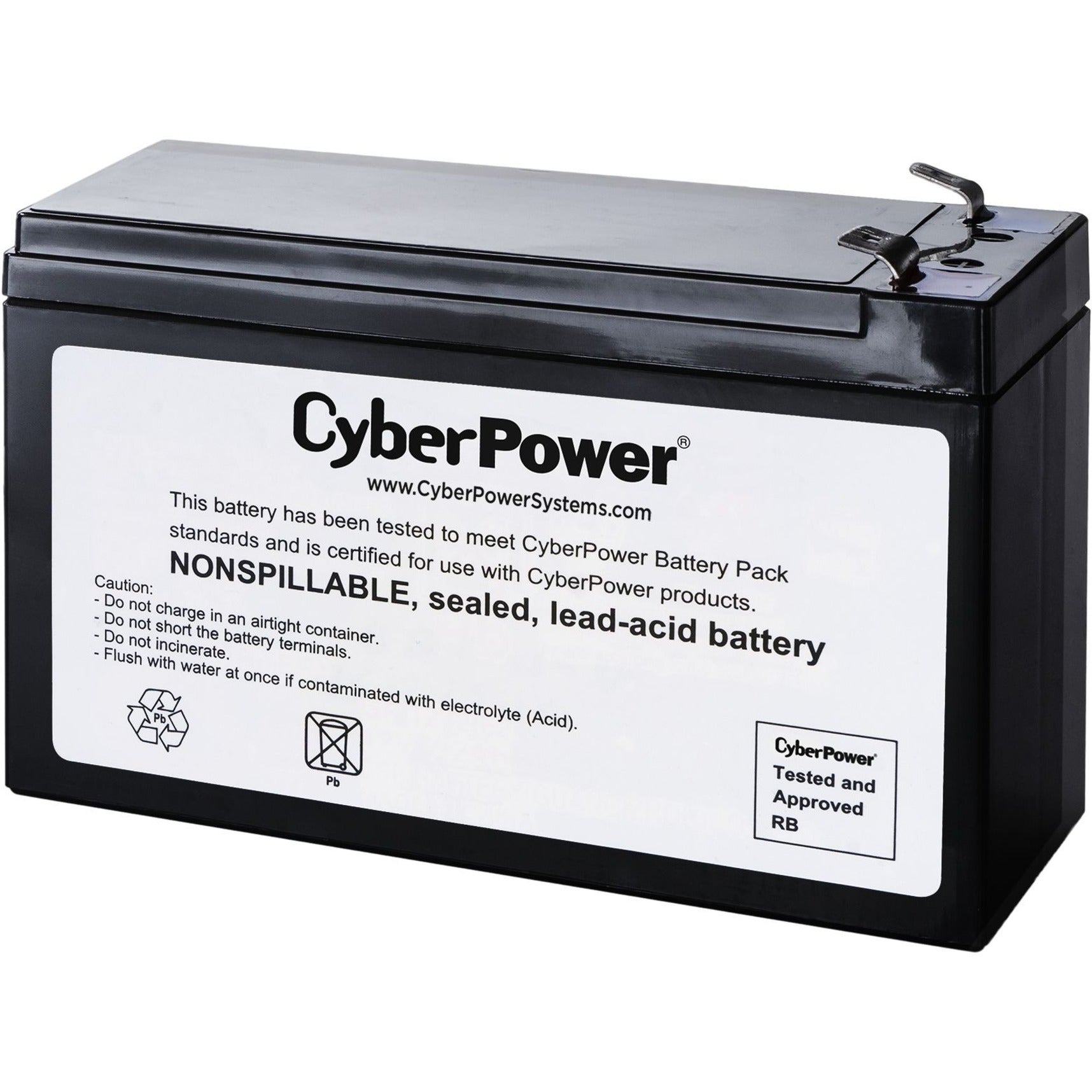 CyberPower RB1280A UPS Replacement Battery Cartridge, 18 Month Warranty, 8000mAh, Lead Acid