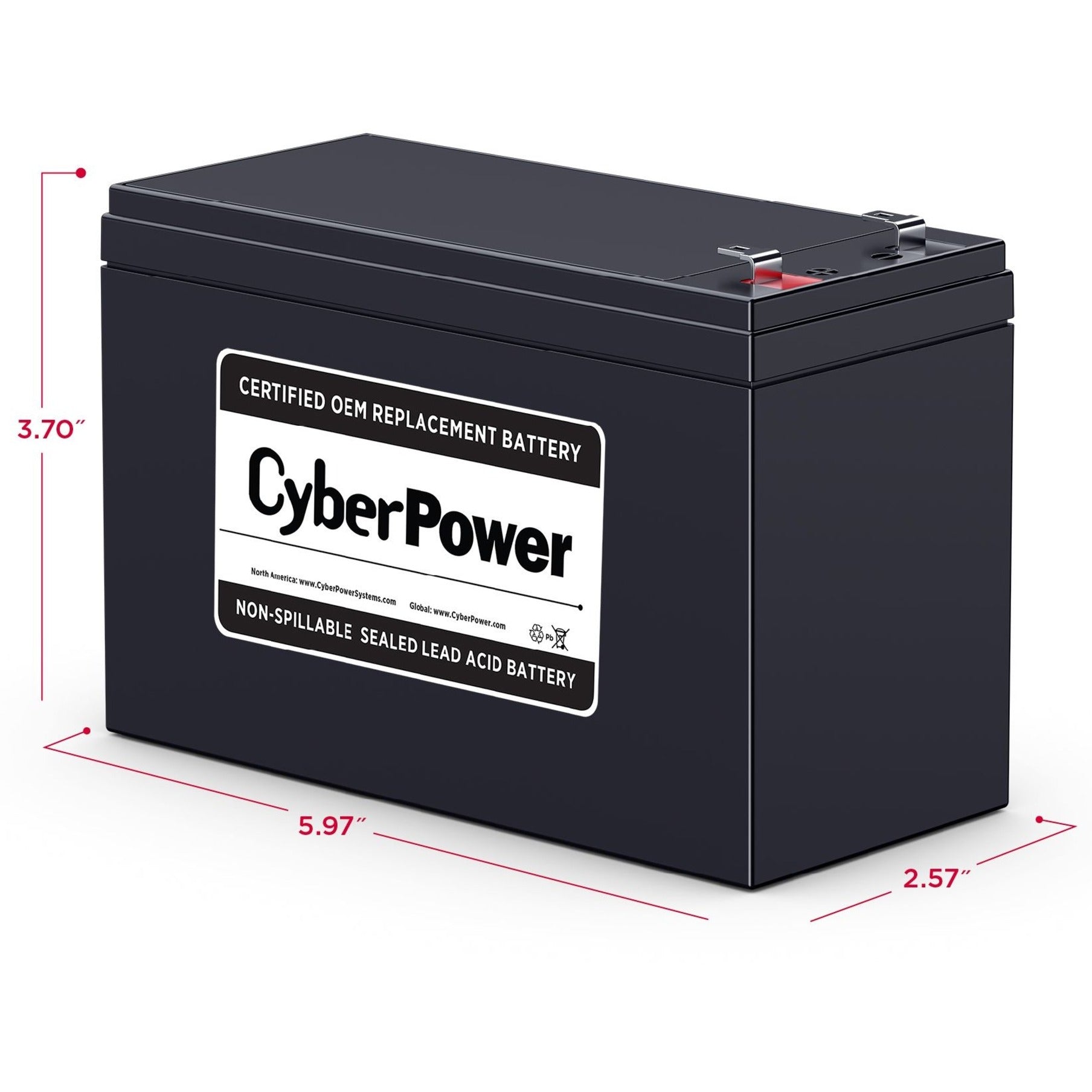 CyberPower RB1290 UPS Sostituzione Batteria Cartuccia Garanzia di 18 Mesi 12V CC 9000mAh