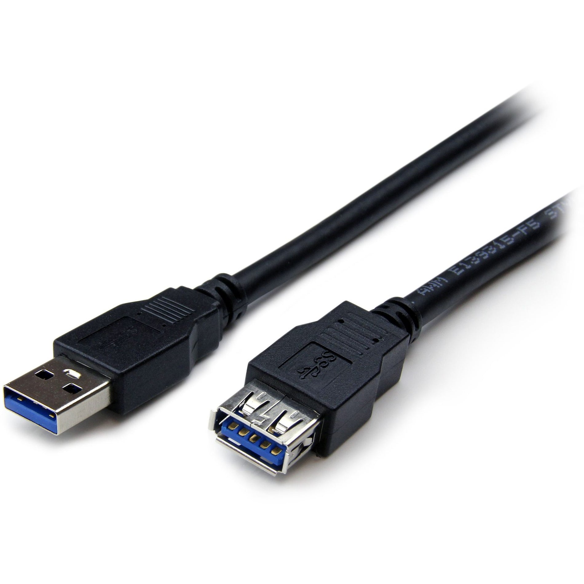 品牌名：StarTech.com 6 英尺 黑色 超高速 USB 3.0 延长线 A to A - M/F，高速数据传输，终身保修