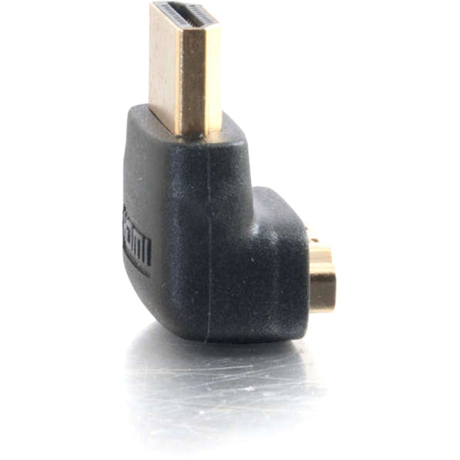 C2G 40999 HDMI 90 Degree Adapter - 男性から女性へ、90度の角度コネクタ、金メッキ C2G（Cables to Go）40999 HDMI 90度アダプター - メス⇆オス、90度偏角コネクタ、金メッキ
