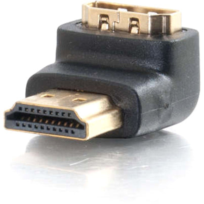 C2G 40999 HDMI 90 Degree Adapter - Male to Female, 90 Degree Angled Connector, Gold Plated
