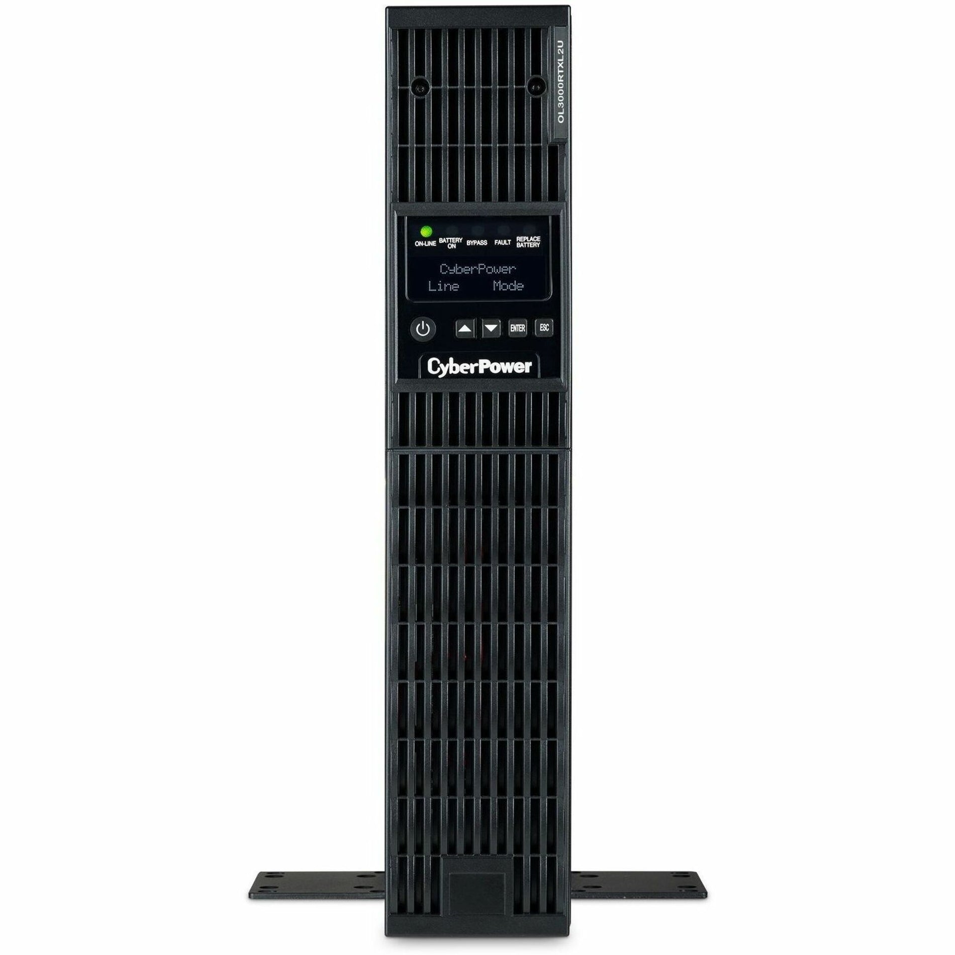 サイバーパワー OL3000RTXL2U スマートアプリオンライン UPS システム、3000VA 100-125V 正弦波 LCD ラック/タワー UPS ブランド名: サイバーパワー (CyberPower)