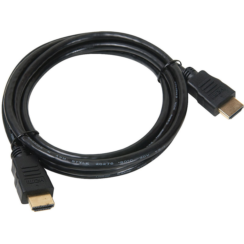 Full length view of 4XEM 3ft HDMI cable showing flexible cable design and both connectors