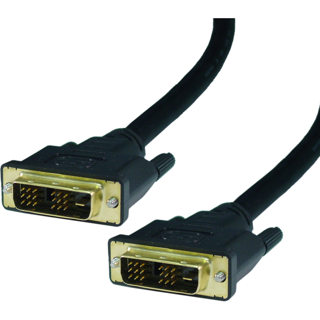 4XEM 4XDVISMM15FT DVI Video Cable, 15 ft, Copper Conductor, Shielded, Nickel Plated Connectors
