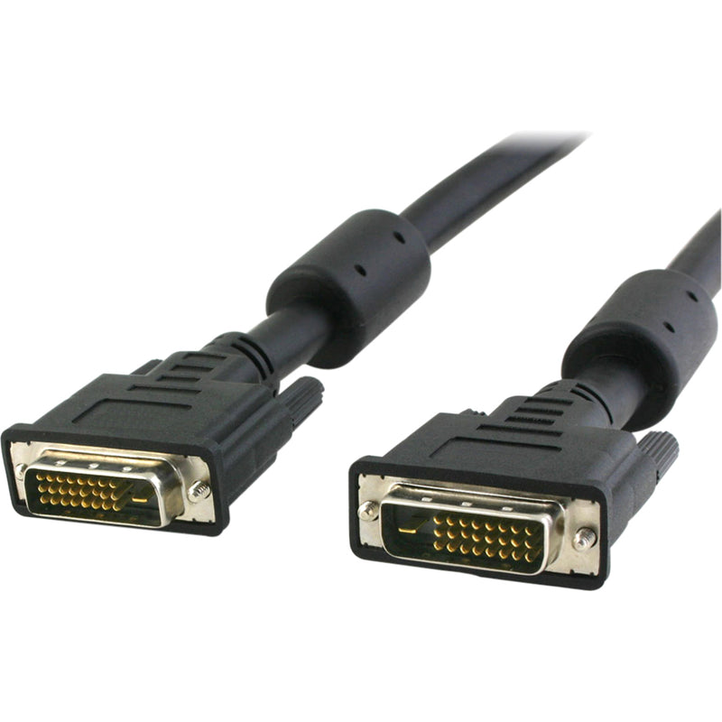 4XEM 6-foot DVI-D dual-link cable with black jacket and nickel-plated connectors showing both male ends