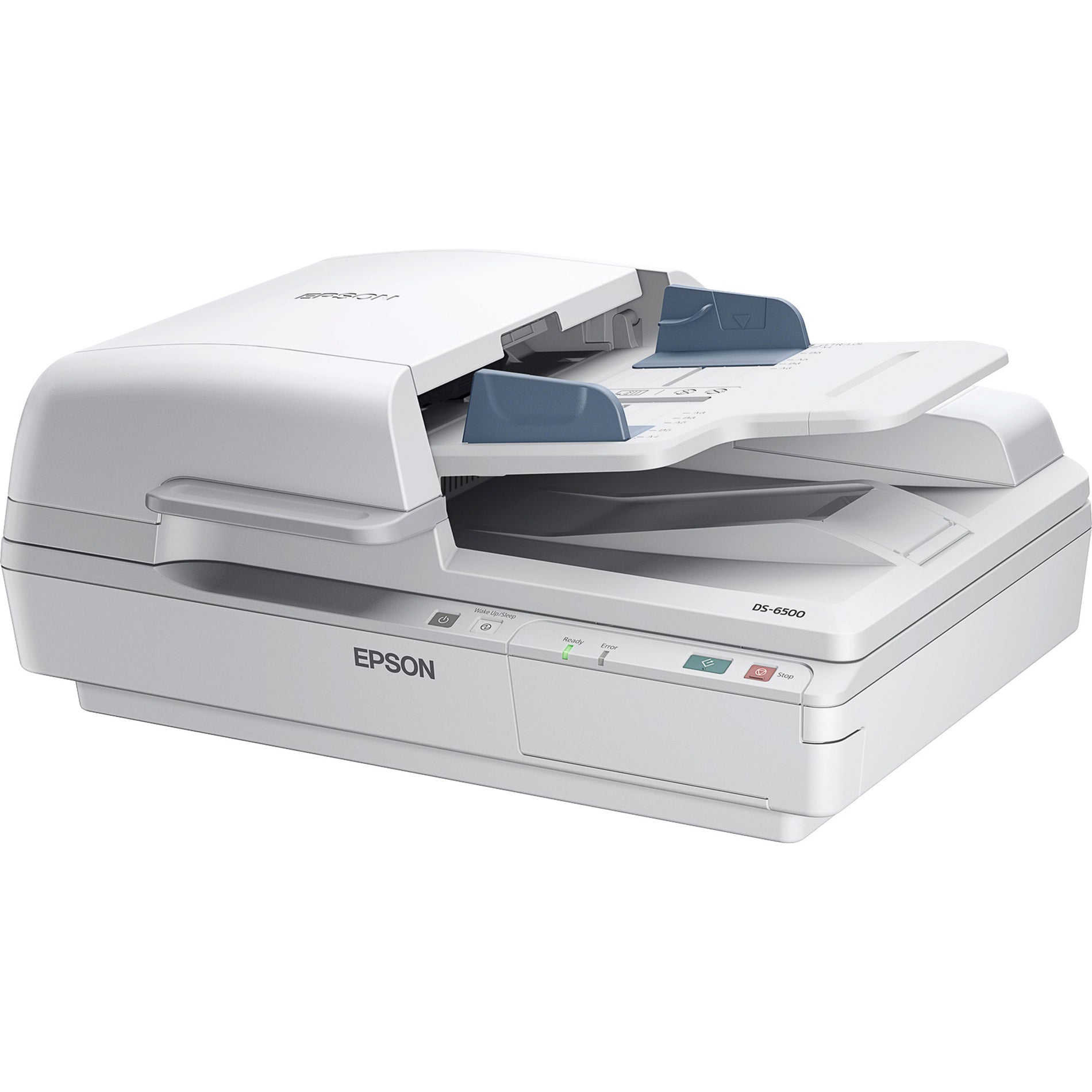 Epson B11B205221 WorkForce DS-6500 Document Scanner, 100 Sheet Auto, White