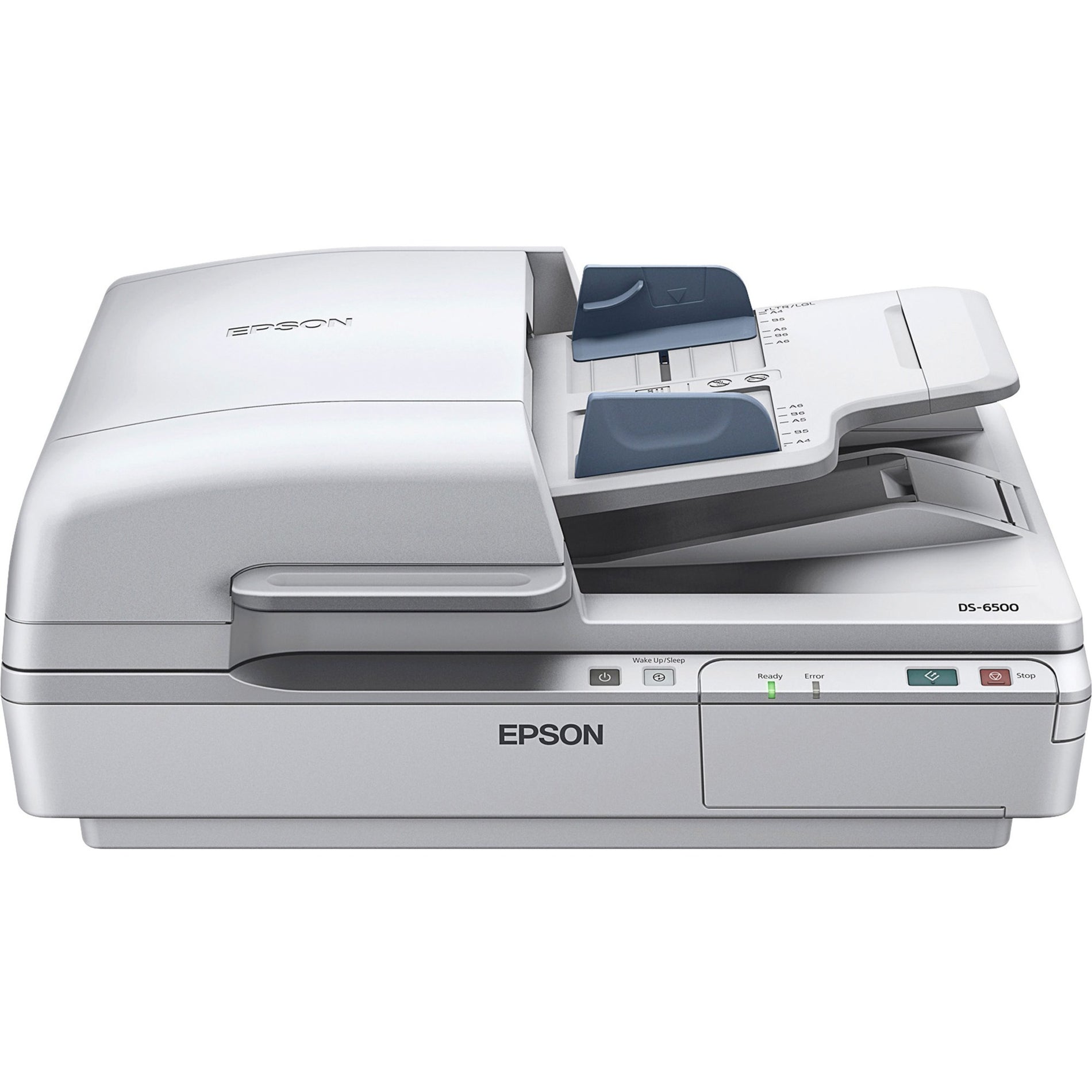 Epson B11B205221 WorkForce DS-6500 Document Scanner, 100 Sheet Auto, White